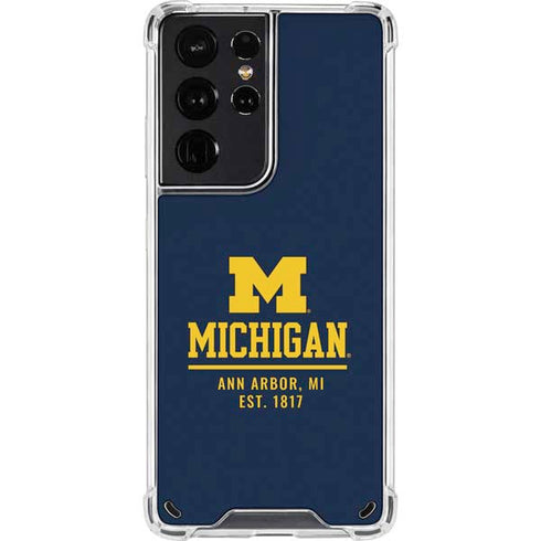 University of Michigan Ann Arbor Est 1817 Galaxy S21 Ultra 5G Clear Case